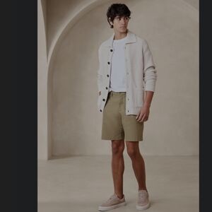 Banana Republic 9" Lived In Shorts Acoen Color, Tan Flat Front Shorts Sz.29